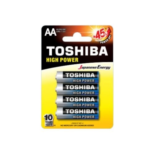 Toshiba lr6gcp bp-4 pila doméstica batería de un solo uso aa alcalino pack 4