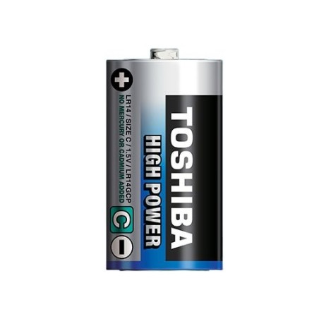Pack de 2 pilas c 2 toshiba lr14 1.5v alcalinas