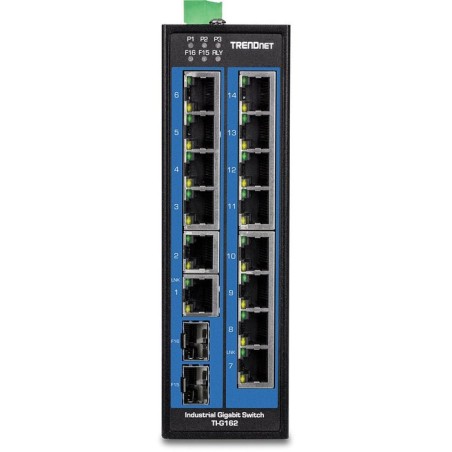 Switch trendnet ti-g162 16 puertos rj-45 gigabit 10 100 1000 sfp