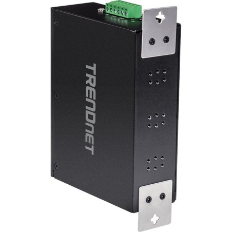 Interruptor industrial trendnet 16port gbit poe + carril din metálico