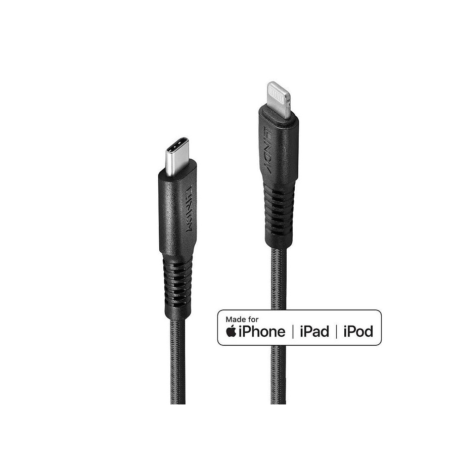 Lindy 31286 cable usb c - lightning 1 m negro