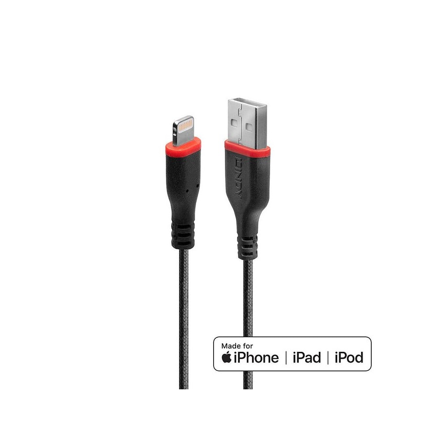 Lindy 31291 cable de conector lightning 1 m negro