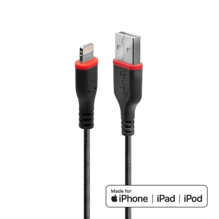 Lindy 31291 cable de conector lightning 1 m negro