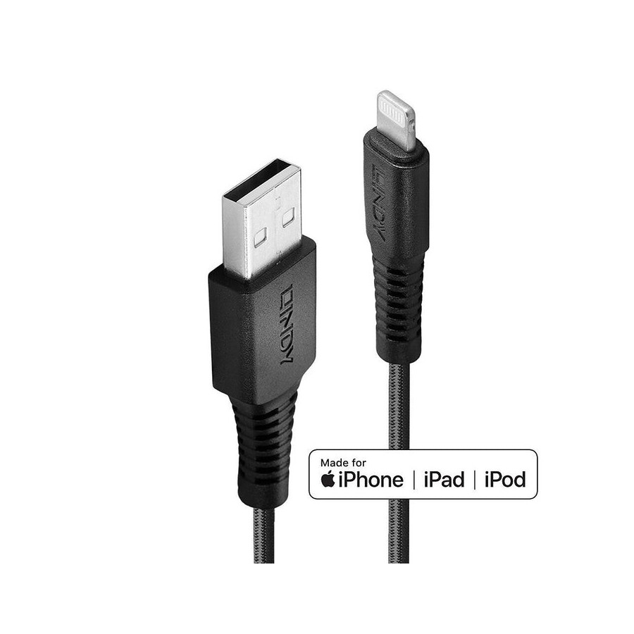 Lindy 31292 cable de conector lightning 2 m negro