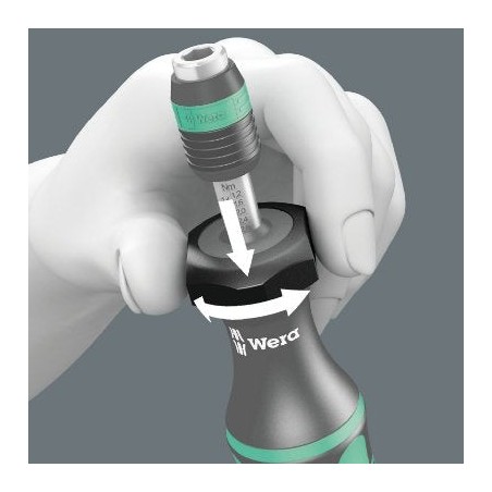 Wera par destornillador 7440, el par llave negro / verde, de 1/4 "bits