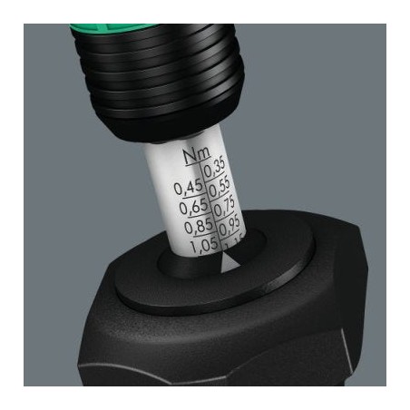 Wera par destornillador 7440, el par llave negro / verde, de 1/4 "bits