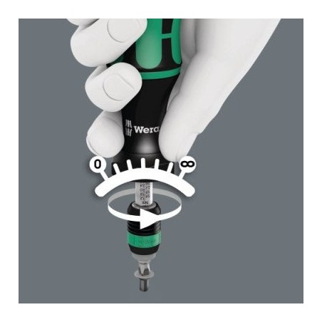 Wera par destornillador 7440, el par llave negro / verde, de 1/4 "bits