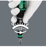 Wera par destornillador 7440, el par llave negro / verde, de 1/4 "bits