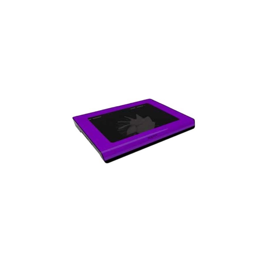 Approx base refrigeradora para portatiles hasta 15.6\1 1x ventilador 14cm 2x led azul 2xusb purpura