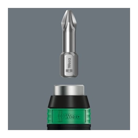 Wera par destornillador 7440, el par llave negro / verde, de 1/4 "bits