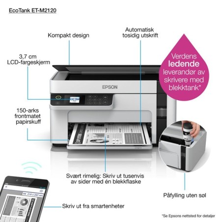 Epson multifunción a4 mono ecotank et-m2120