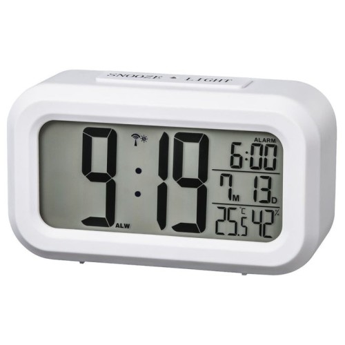 Hama rc 660 reloj de sobremesa digital blanco rectangular