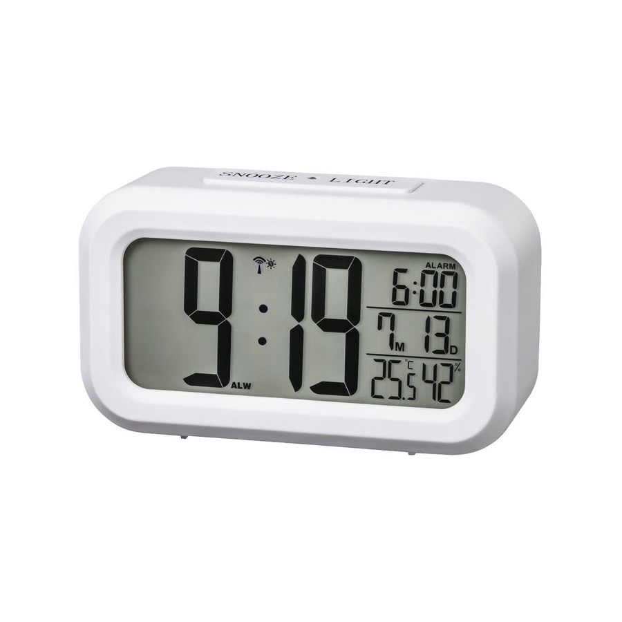 Hama rc 660 reloj de sobremesa digital blanco rectangular