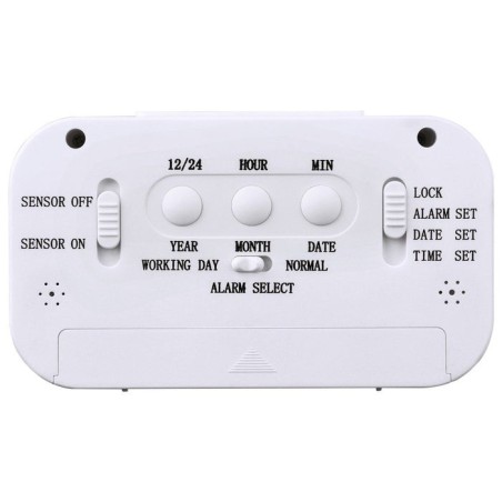 Hama rc 660 reloj de sobremesa digital blanco rectangular