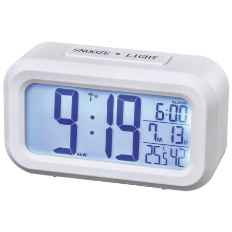 Hama rc 660 reloj de sobremesa digital blanco rectangular
