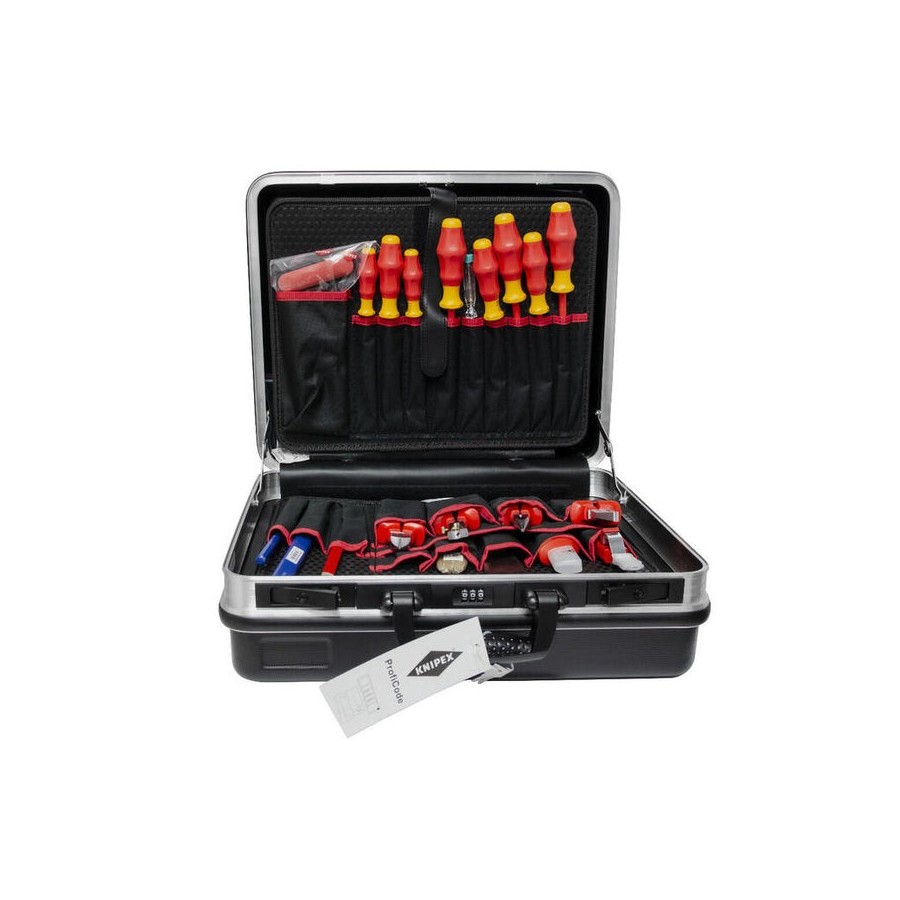 Maletín de herramientas knipex 002105hls, 24 piezas, juego de herramientas negro, con surtido de herramientas 002105hls