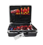 Maletín de herramientas knipex 002105hls, 24 piezas, juego de herramientas negro, con surtido de herramientas 002105hls