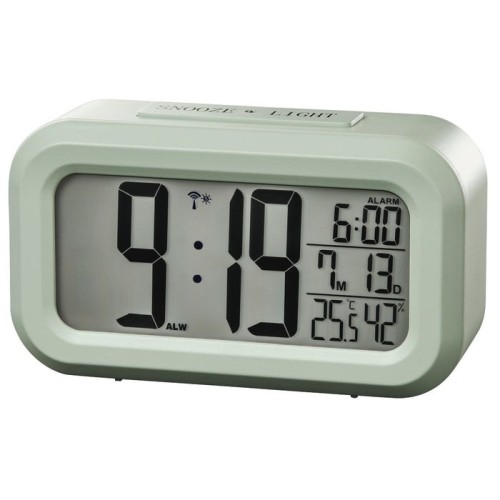 Hama rc 660 reloj de sobremesa digital color menta rectangular