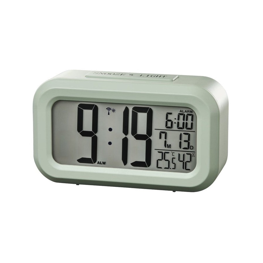 Hama rc 660 reloj de sobremesa digital color menta rectangular