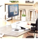 Fellowes hana soporte y atril - guia magnetica de lectura -  diseño elegante y duradero - hasta 5kg - color blanco