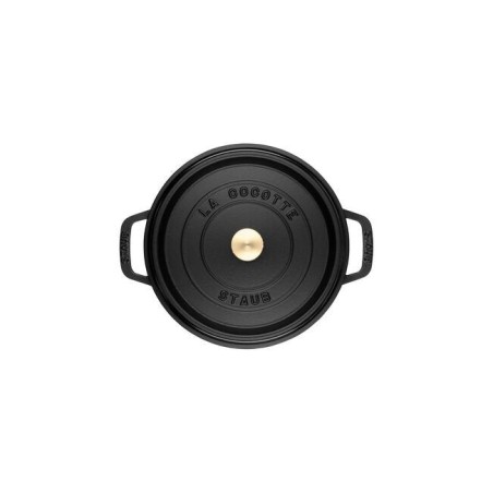 Staub round cocotte, hierro fundido de 26 cm, negro