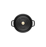 Staub round cocotte, hierro fundido de 26 cm, negro