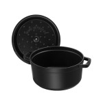 Staub round cocotte, hierro fundido de 26 cm, negro