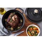 Staub round cocotte, hierro fundido de 26 cm, negro