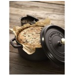 Staub round cocotte, hierro fundido de 26 cm, negro
