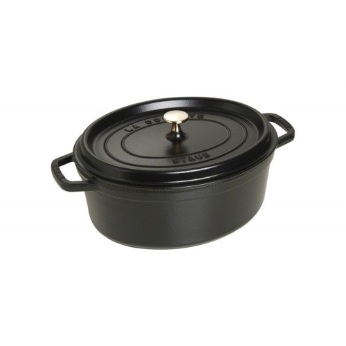 Staub olla ovalada de hierro fundido 4 l negro