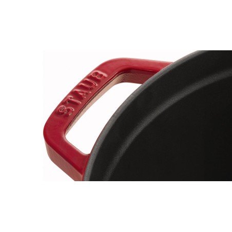 Staub round cocotte, hierro fundido 26cm, cereza