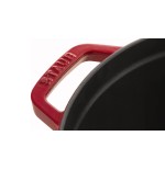 Staub round cocotte, hierro fundido 26cm, cereza