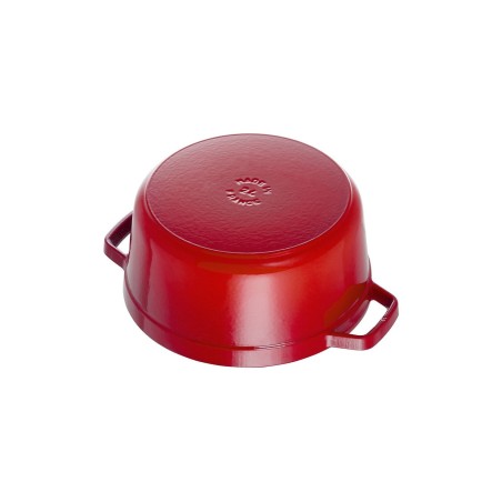 Staub round cocotte, hierro fundido 26cm, cereza