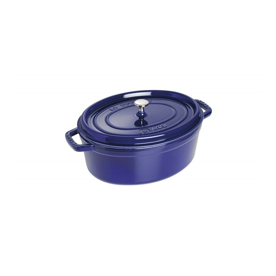 Staub cocotte d-bl 31cm i oval blau