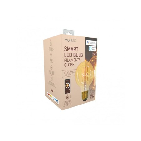 Bombilla inteligente edison muvit io miobulb012 wifi 5w e27 470lm color ámbar compatible asistentes de voz google / alexa
