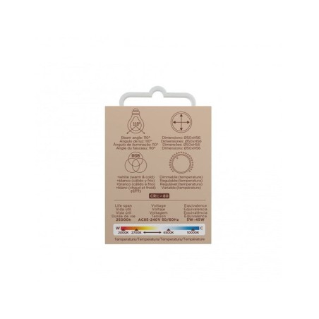 Bombilla inteligente muvit io miobulb014 wifi 5w gu10 400lm luz multicolor compatible asistentes de voz google / alexa