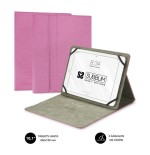 Funda universal subblim clever stand para tablet hasta 10.1'/25.6cm pink material exterior acabado cloth interior aterciopelado