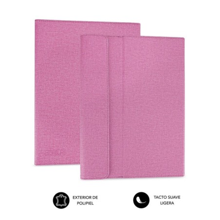 Funda universal subblim clever stand para tablet hasta 10.1'/25.6cm pink material exterior acabado cloth interior aterciopelado