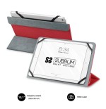 Funda universal subblim freecam para tablet hasta 10.1'/25.6cm red interior aterciopelado trasera plegable para usar cámara