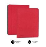 Funda universal subblim freecam para tablet hasta 10.1'/25.6cm red interior aterciopelado trasera plegable para usar cámara
