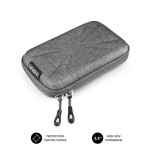 Funda subblim hdd business grey para disco de 2.5'/6.35cm exterior rígido interior acolchado bandas elásticas