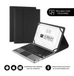 Funda con teclado subblim keytab pro bluetooth touchpad para tablets de 10.1'-10.8' negra