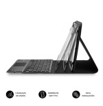 Funda con teclado subblim keytab pro bluetooth touchpad para tablets de 10.1'-10.8' negra