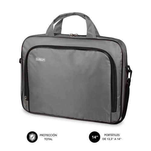 Maletín subblim oxford para portátiles hasta 14' gris
