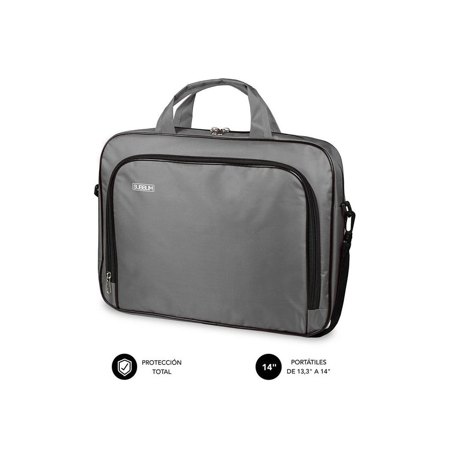 Maletín subblim oxford para portátiles hasta 14' gris