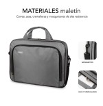 Maletín subblim oxford para portátiles hasta 14' gris