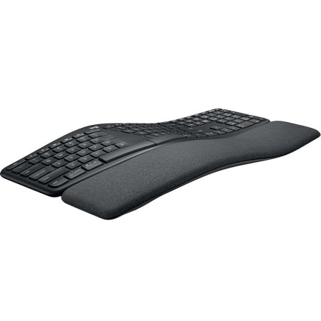 Teclado alemán logitech ergo k860 rf wireless + bluetooth qwertz grafito