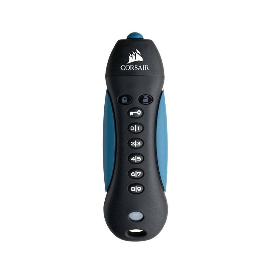 Pendrive corsair flash padlock 3 128gb secure usb 3.0 with keypad secure 256-bit hardware aes encryption