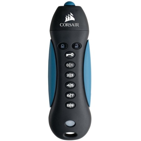 Pendrive corsair flash padlock 3 128gb secure usb 3.0 with keypad secure 256-bit hardware aes encryption