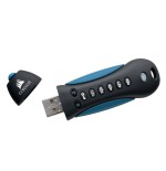 Pendrive corsair flash padlock 3 128gb secure usb 3.0 with keypad secure 256-bit hardware aes encryption